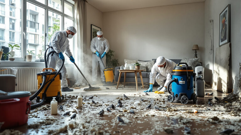 service professionnel de débarras et assainissement après invasion de pigeons pour un environnement propre et sain. intervention rapide et efficace.