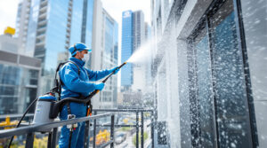 service professionnel d'enlèvement de fientes et de désinfection des façades et balcons pour préserver la propreté et l'hygiène de vos espaces extérieurs.