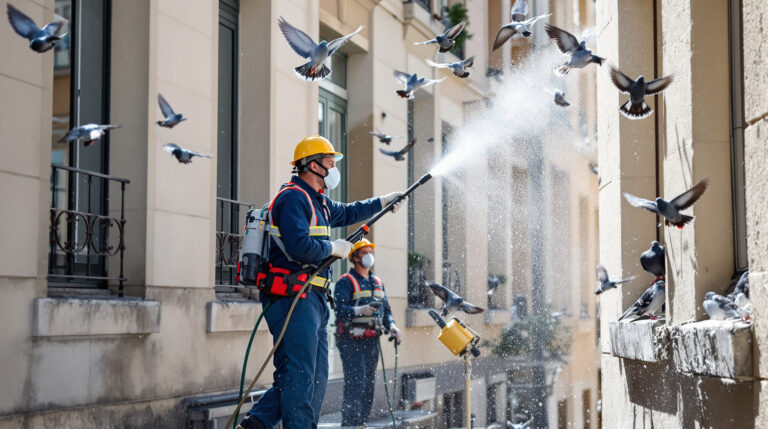 entreprise spécialisée dans le nettoyage et la protection contre les pigeons et leurs fientes dans le rhône (69). solutions efficaces et durables pour un environnement sain.