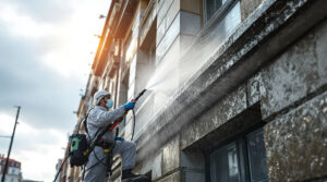 service professionnel de nettoyage et désodorisation pour bâtiments souillés par les pigeons, assurant un environnement propre et sain.
