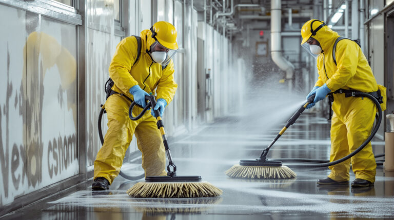 service professionnel de nettoyage extrême et d'assainissement pour éliminer efficacement les fientes de pigeons, assurant un environnement propre et sain.