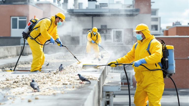 service rapide et efficace de nettoyage des fientes de pigeons, devis gratuit et intervention d'urgence pour préserver la propreté de vos espaces.