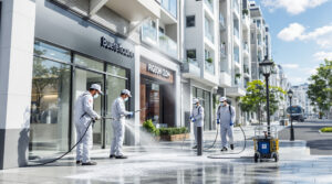 service professionnel de nettoyage anti-fientes de pigeons dédié aux copropriétés et commerces, garantissant propreté et hygiène optimale de vos espaces extérieurs.