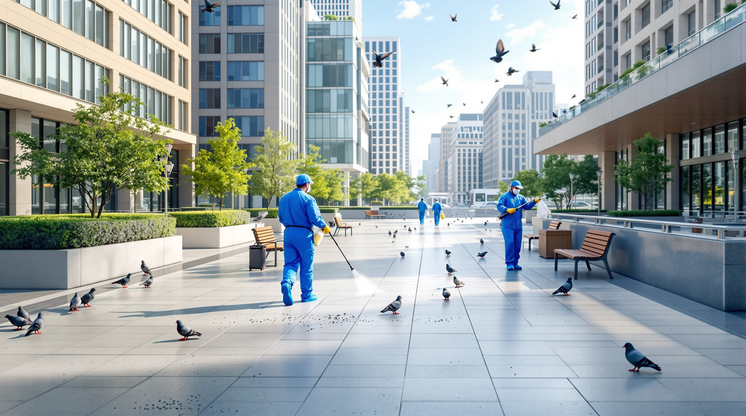 découvrez nos solutions efficaces pour le traitement, la désinfection et l'éloignement des pigeons en milieu urbain, afin de préserver la propreté et la santé publique.