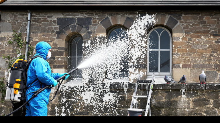 service professionnel de nettoyage des fientes de pigeons à bouguenais 44340. demandez un devis personnalisé au 06.07.58.08.82 pour un environnement propre et sain.