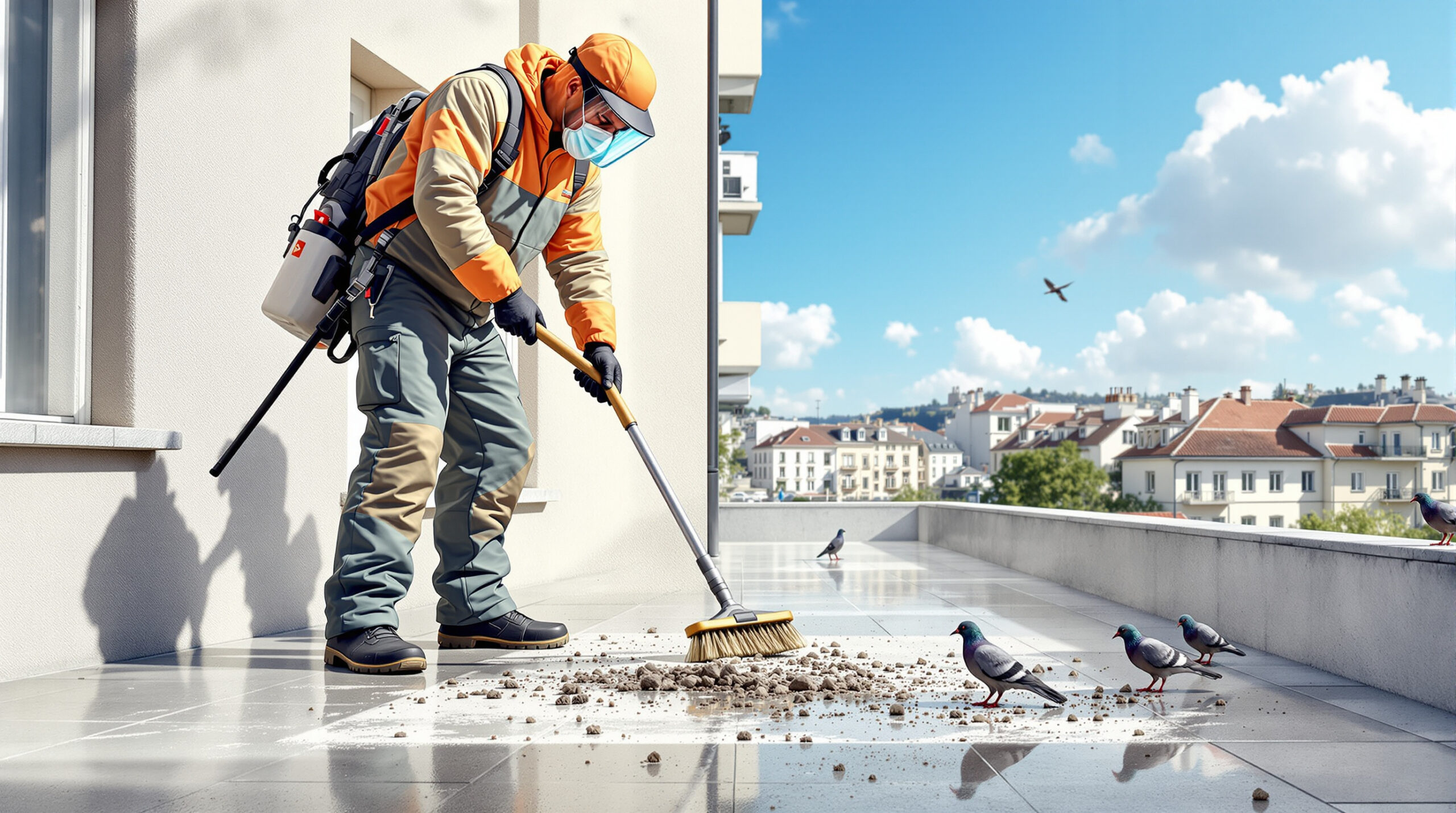 service professionnel de nettoyage des fientes de pigeons à cenon 33150. demandez votre devis gratuit au +33 6 07 58 08 82 pour un environnement propre et sain.