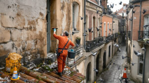 service professionnel de nettoyage des fientes de pigeons à châtellerault (86100). devis gratuit, contactez-nous au +33 6 07 58 08 82 pour un environnement propre et sain.