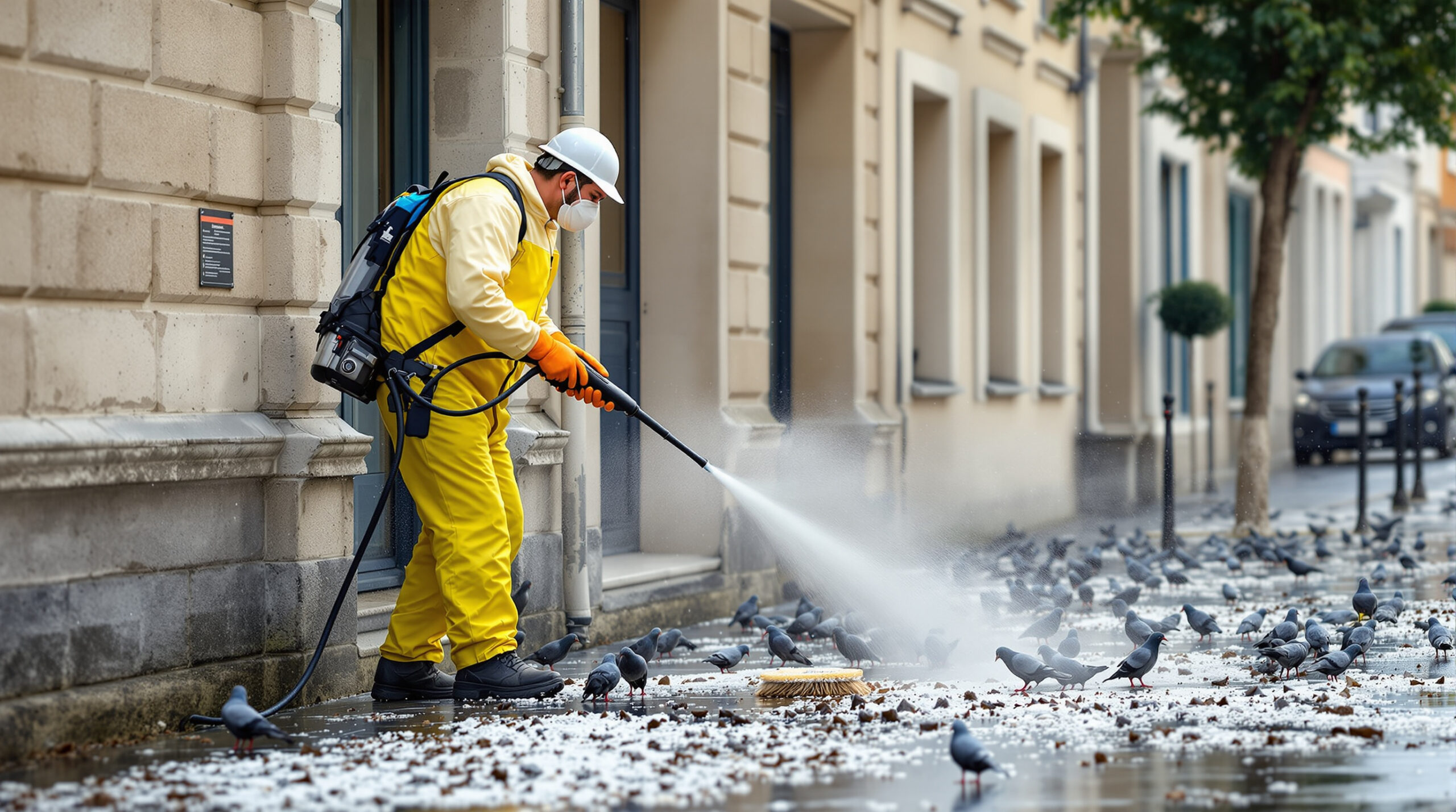 service professionnel de nettoyage des fientes de pigeons à chemillé en anjou (49120). devis gratuit, appelez au +33607580882 pour un environnement propre et sain.