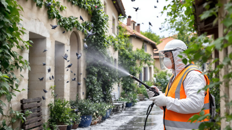 service professionnel de nettoyage des fientes de pigeons à francheville 69340. devis gratuit, contactez-nous au 06.07.58.08.82 pour un nettoyage efficace et rapide.
