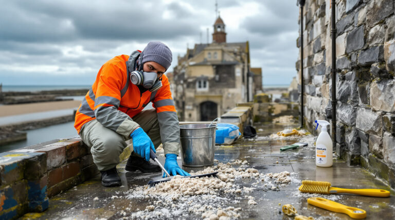 service professionnel de nettoyage des fientes de pigeons à granville (50400). intervention rapide et devis gratuit au 06.07.58.08.82.
