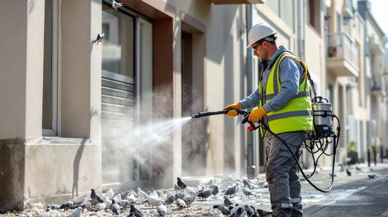 service professionnel de nettoyage des fientes de pigeons au grand quevilly (76120). devis gratuit et rapide. contactez-nous au +33 6 07 58 08 82 pour un environnement propre et sain.