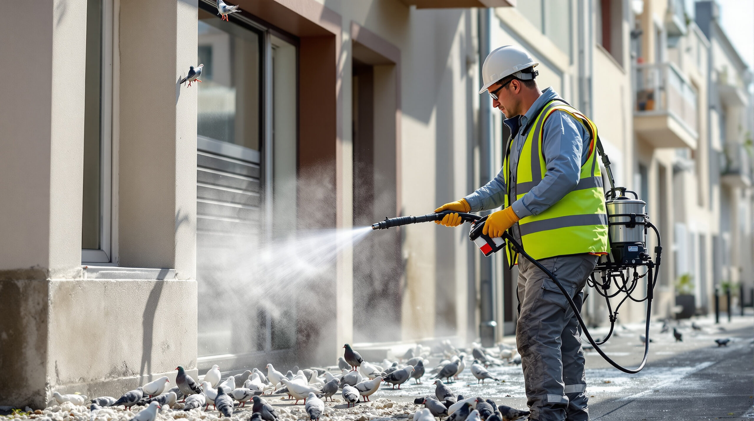 service professionnel de nettoyage des fientes de pigeons au grand quevilly (76120). devis gratuit et rapide. contactez-nous au +33 6 07 58 08 82 pour un environnement propre et sain.