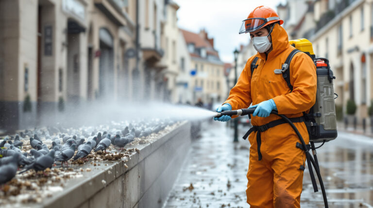 service professionnel de nettoyage des fientes de pigeons à le petit quevilly (76140). demandez votre devis personnalisé au +33607580882 pour un environnement propre et sain.