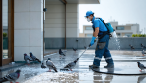 service professionnel de nettoyage des fientes de pigeons à mauguio 34130. obtenez un devis gratuit au 06.07.58.08.82 pour un espace propre et sain.