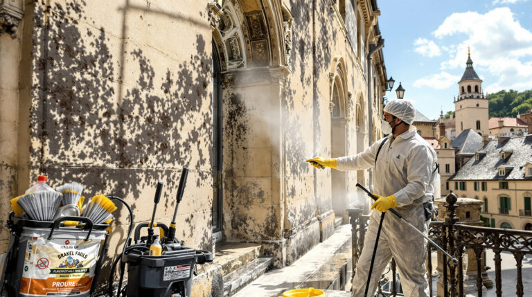 service professionnel de nettoyage des fientes de pigeons à moissac (82200). obtenez un devis gratuit en appelant le 06.07.58.08.82 pour un environnement propre et sain.