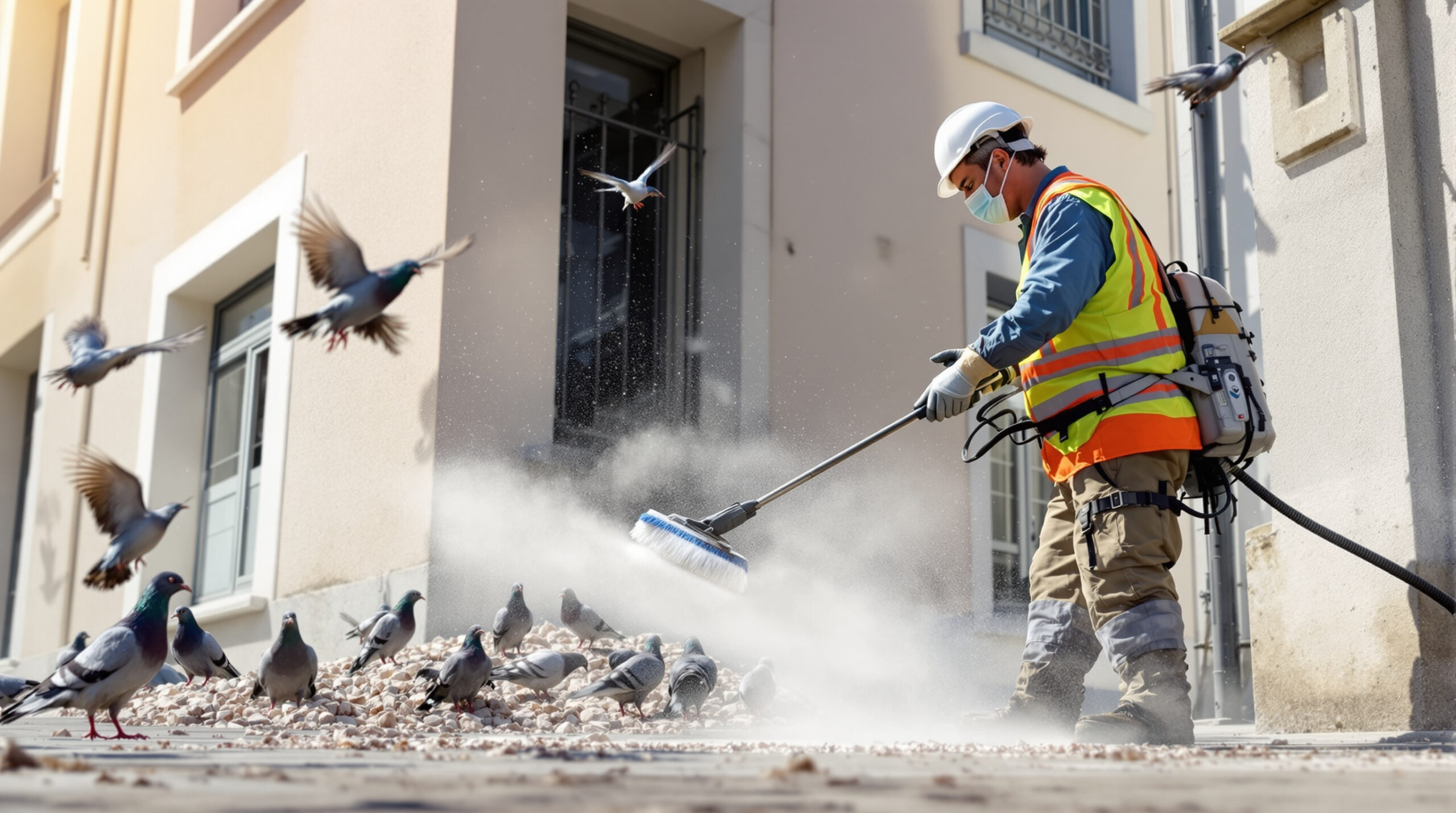 service professionnel de nettoyage des fientes de pigeons à montivilliers (76290). obtenez un devis rapide au 06.07.58.08.82 pour un environnement propre et sain.