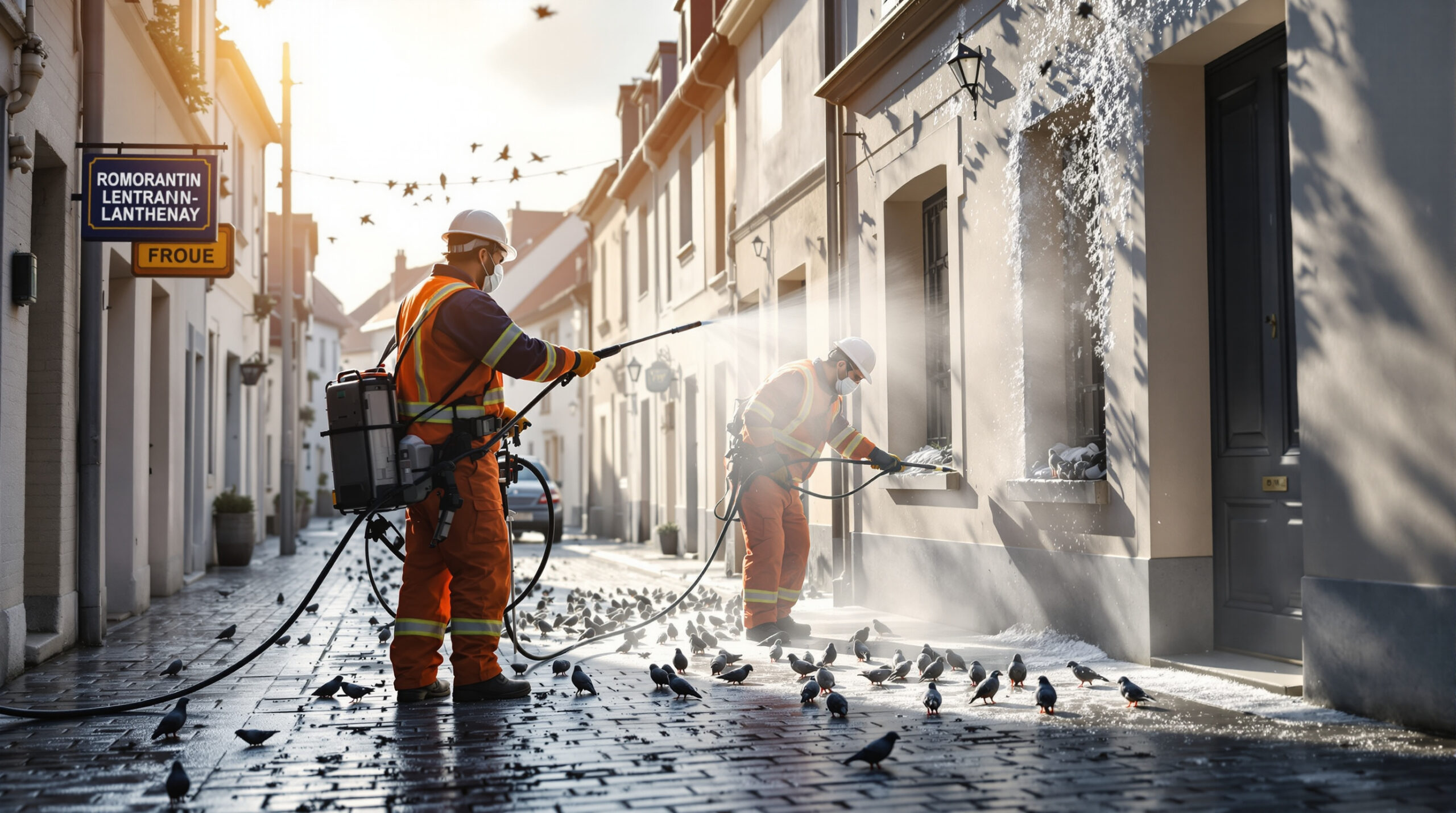 service professionnel de nettoyage des fientes de pigeons à romorantin lanthenay (41200). intervention rapide et devis gratuit au 06.07.58.08.82.