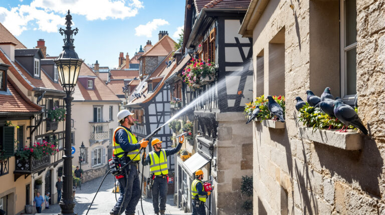 service professionnel de nettoyage des fientes de pigeons à sarrebourg (57400). intervention rapide et devis gratuit. contactez-nous au +33607580882 pour un environnement propre et sain.