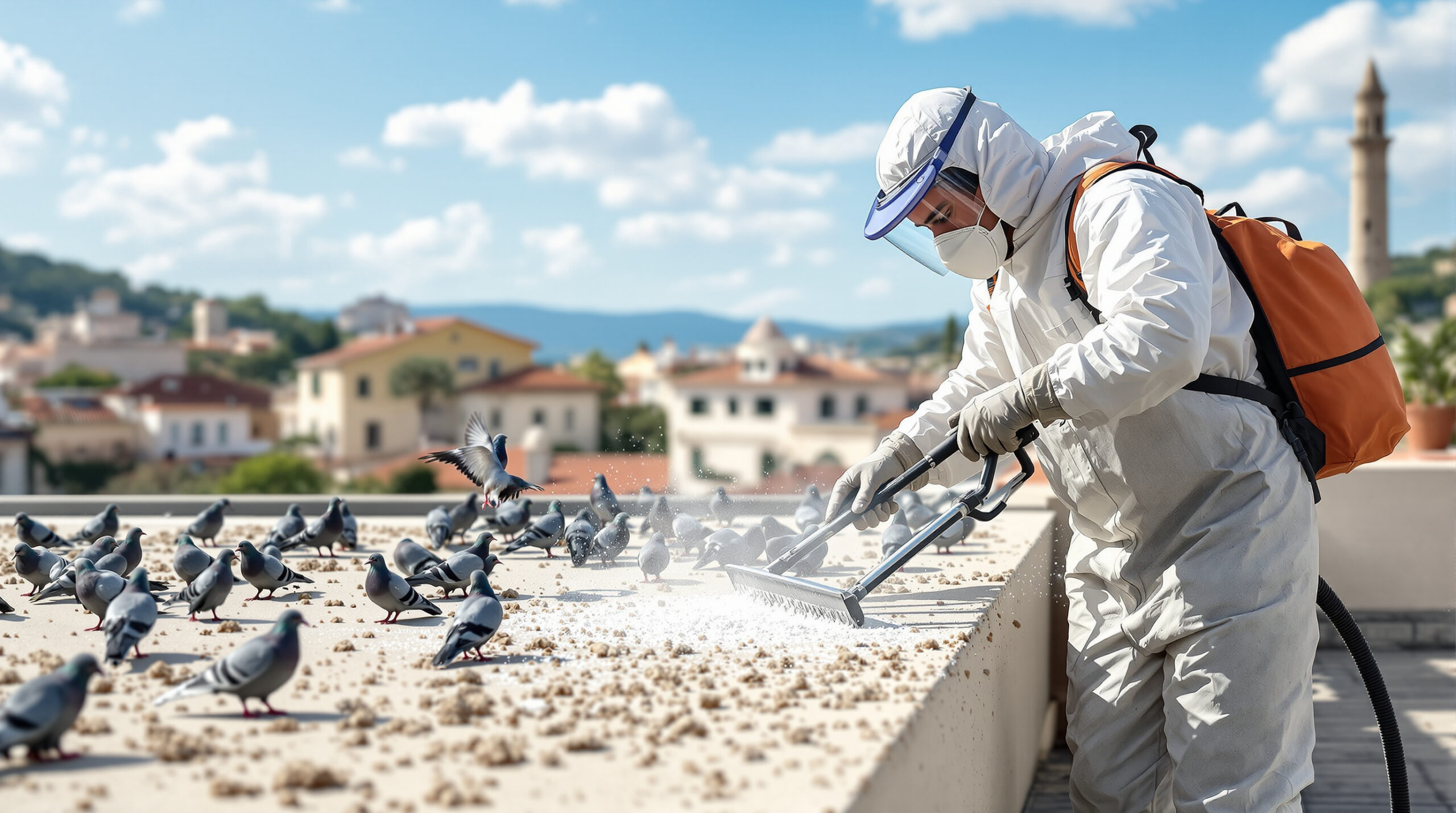 service professionnel de nettoyage des fientes de pigeons à vence (06140). intervention rapide et devis gratuit au 06.07.58.08.82.