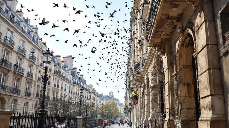 service professionnel de nettoyage des fientes et d'éloignement des pigeons disponible partout en france. solutions efficaces pour préserver la propreté et protéger vos bâtiments.