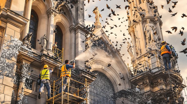 service professionnel de nettoyage des fientes de pigeons pour églises dans l'aube (10). intervention rapide, respect des lieux et solutions efficaces pour un environnement propre et sain.