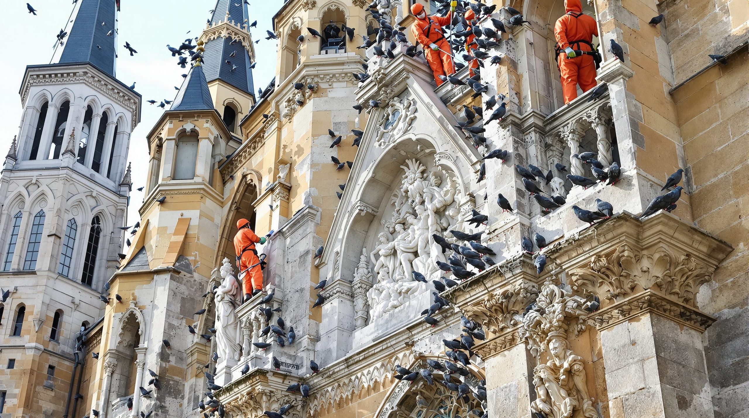 entreprise spécialisée dans le nettoyage des fientes de pigeons pour églises dans le doubs (25), offrant des services professionnels, efficaces et respectueux du patrimoine.