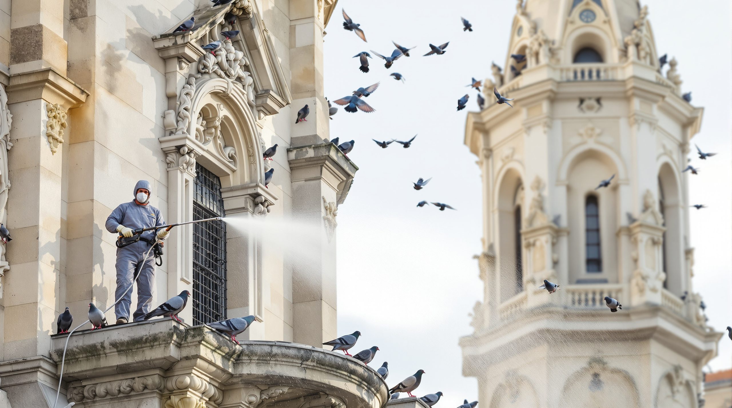 entreprise spécialisée dans le nettoyage des fientes de pigeons pour églises en gironde (33), offrant des services professionnels et efficaces pour préserver la propreté et la sécurité des lieux sacrés.