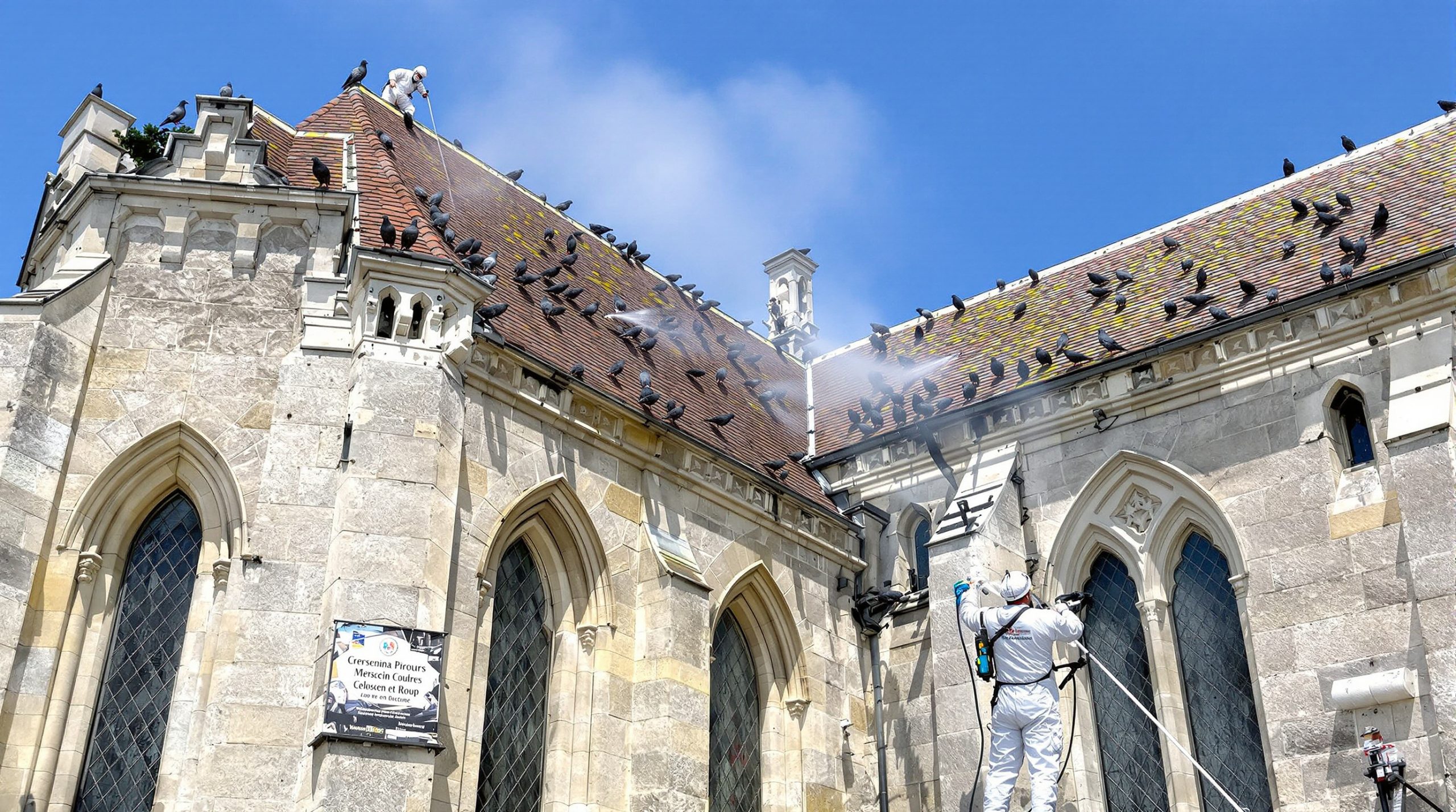 entreprise spécialisée dans le nettoyage des fientes de pigeons pour églises en indre-et-loire (37), offrant des services professionnels et respectueux de l'environnement.