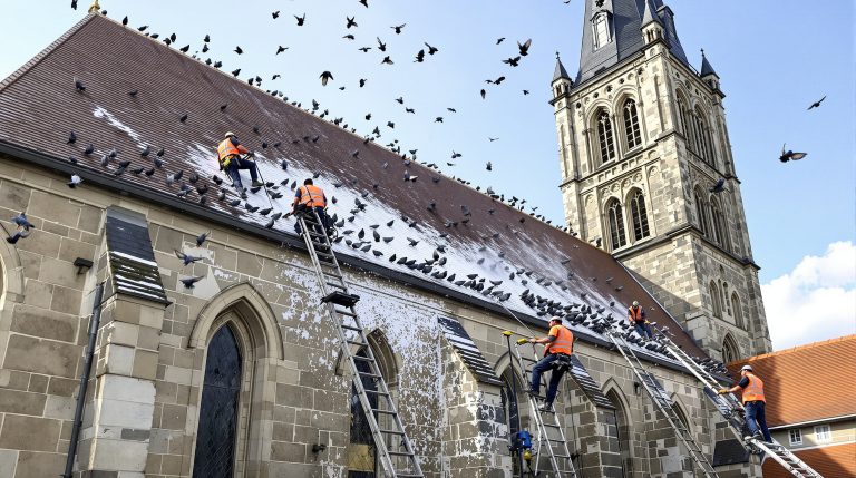 entreprise spécialisée dans le nettoyage des fientes de pigeons pour églises en saône-et-loire (71). services professionnels, efficaces et respectueux du patrimoine.