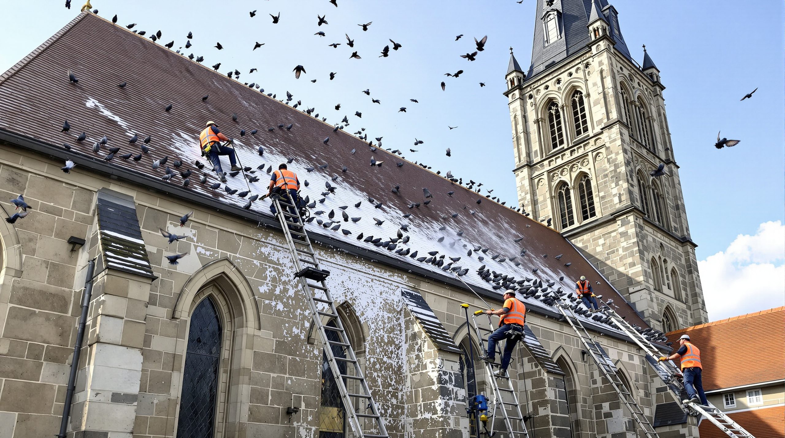 entreprise spécialisée dans le nettoyage des fientes de pigeons pour églises en saône-et-loire (71). services professionnels, efficaces et respectueux du patrimoine.