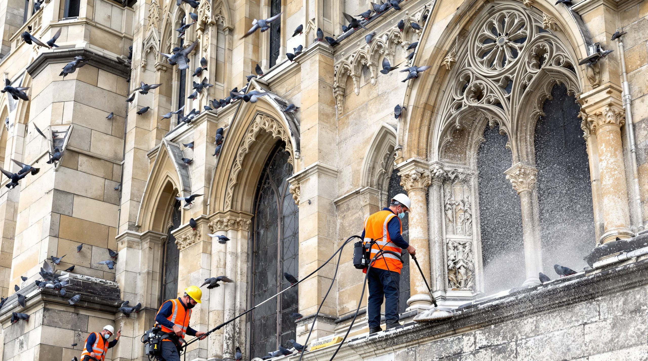 entreprise spécialisée dans le nettoyage des fientes de pigeons pour églises dans la somme (80). intervention rapide et efficace pour préserver la propreté et la sécurité de vos bâtiments.