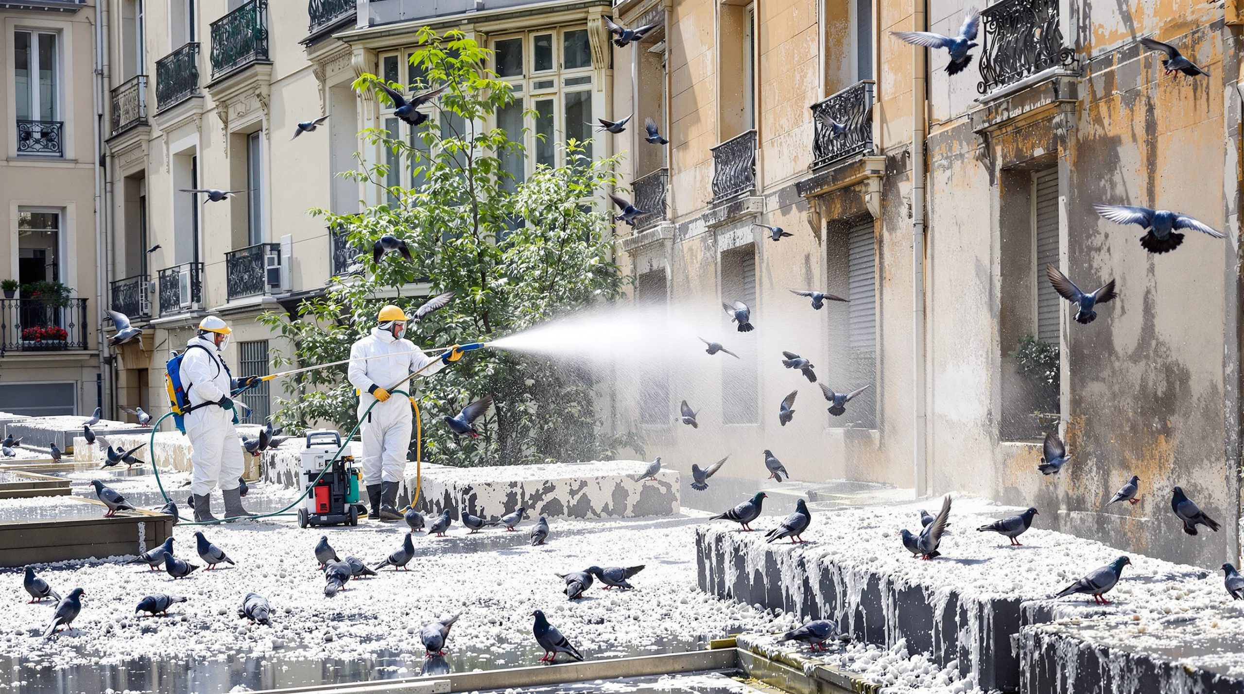 pigeonetta - service expert en nettoyage extrême des fientes de pigeons en france. contactez-nous au 06.07.58.08.82 pour un environnement propre et sain.