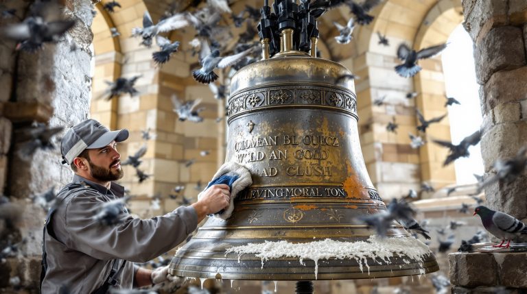 découvrez pourquoi il est essentiel de nettoyer rapidement les fientes de pigeon sur les cloches d’église pour préserver leur intégrité, éviter la corrosion et maintenir leur esthétique.