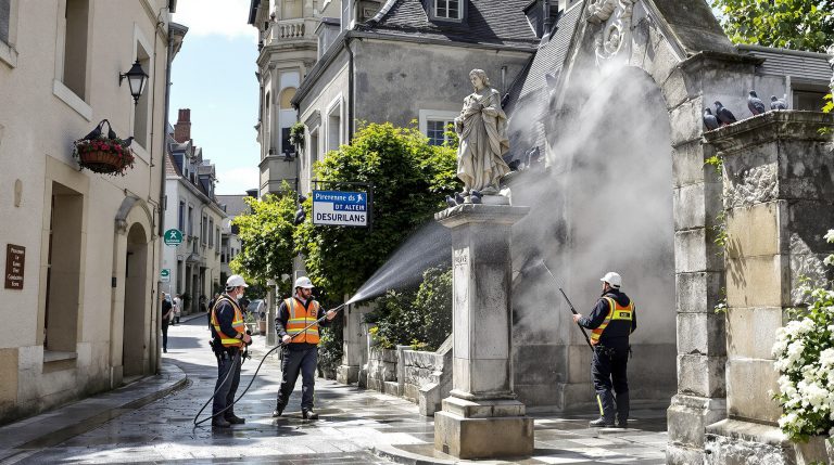entreprise spécialisée en nettoyage haute pression pour éliminer efficacement les fientes de pigeons dans l'allier (03). service professionnel et fiable pour la propreté de vos bâtiments.