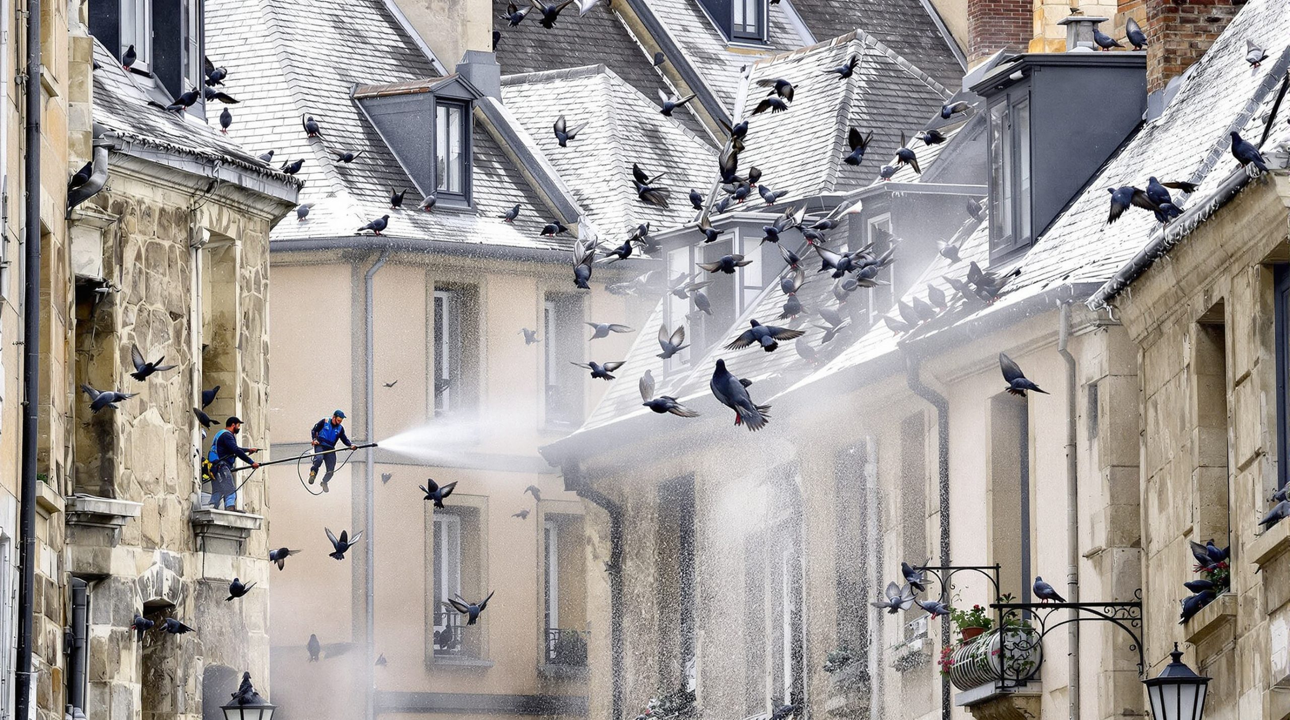 entreprise spécialisée en nettoyage haute pression pour éliminer efficacement les fientes de pigeons en haute-marne (52). service professionnel et fiable pour préserver la propreté de vos façades et surfaces.