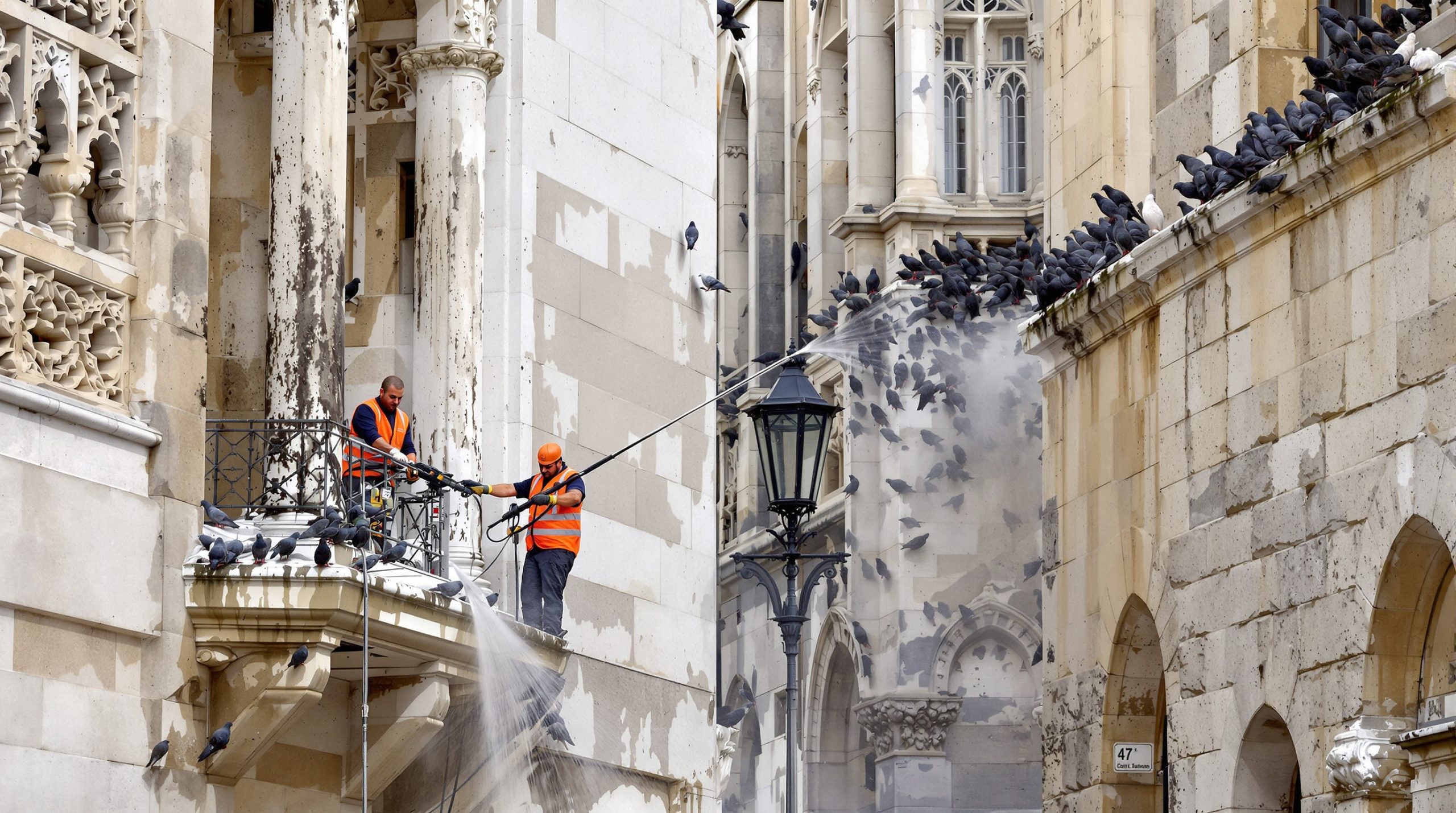 entreprise spécialisée en nettoyage haute pression pour éliminer efficacement les fientes de pigeons en indre-et-loire (37). service professionnel et durable pour préserver la propreté de vos bâtiments.