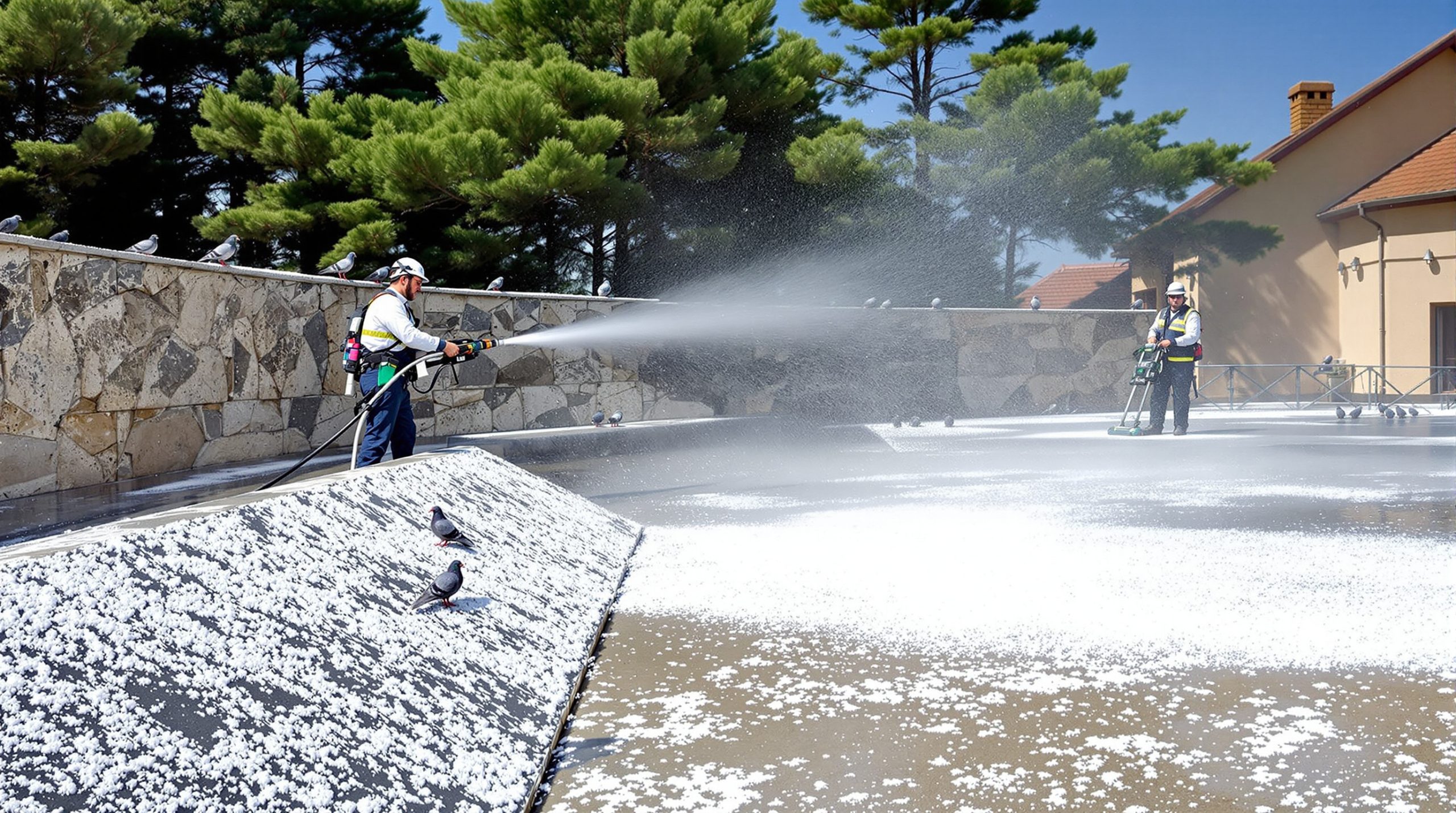 entreprise spécialisée dans le nettoyage haute pression des fientes de pigeons dans les landes (40), assurant un résultat efficace et durable pour la propreté de vos surfaces.