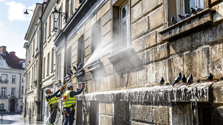 entreprise spécialisée en nettoyage haute pression pour éliminer efficacement les fientes de pigeons en meuse (55). services professionnels et adaptés pour préserver la propreté de vos bâtiments.