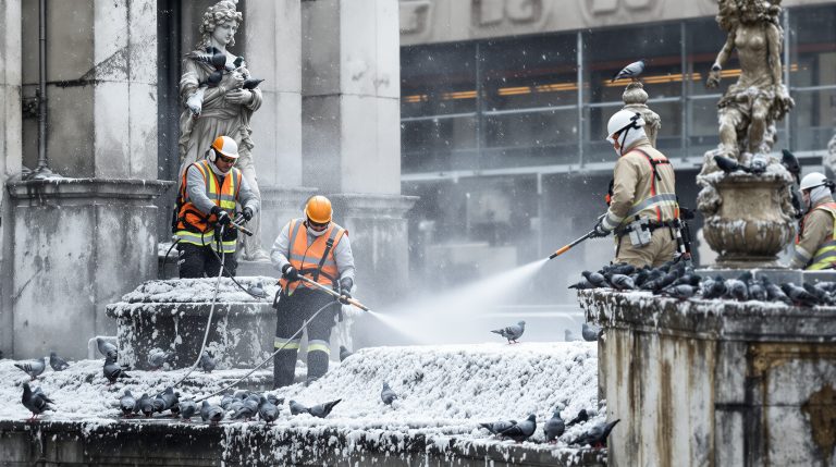 entreprise spécialisée dans le nettoyage haute pression pour éliminer efficacement les fientes de pigeons dans le nord (59). service rapide et professionnel pour une propreté optimale.
