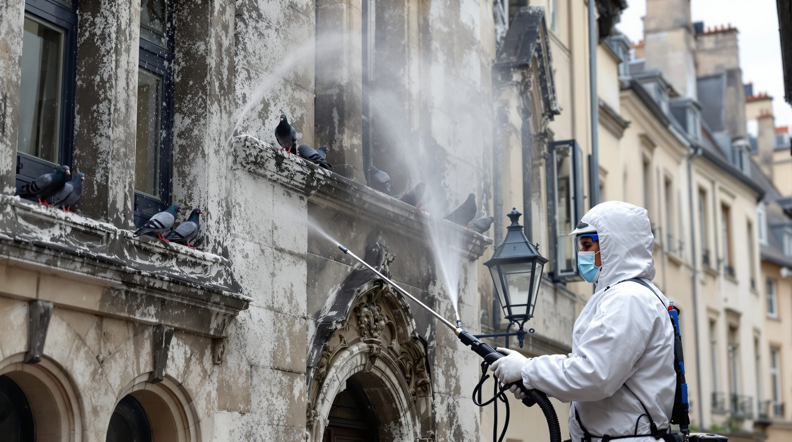 entreprise spécialisée en nettoyage haute pression pour éliminer efficacement les fientes de pigeons en saône-et-loire (71). service rapide et professionnel pour un environnement propre et sain.