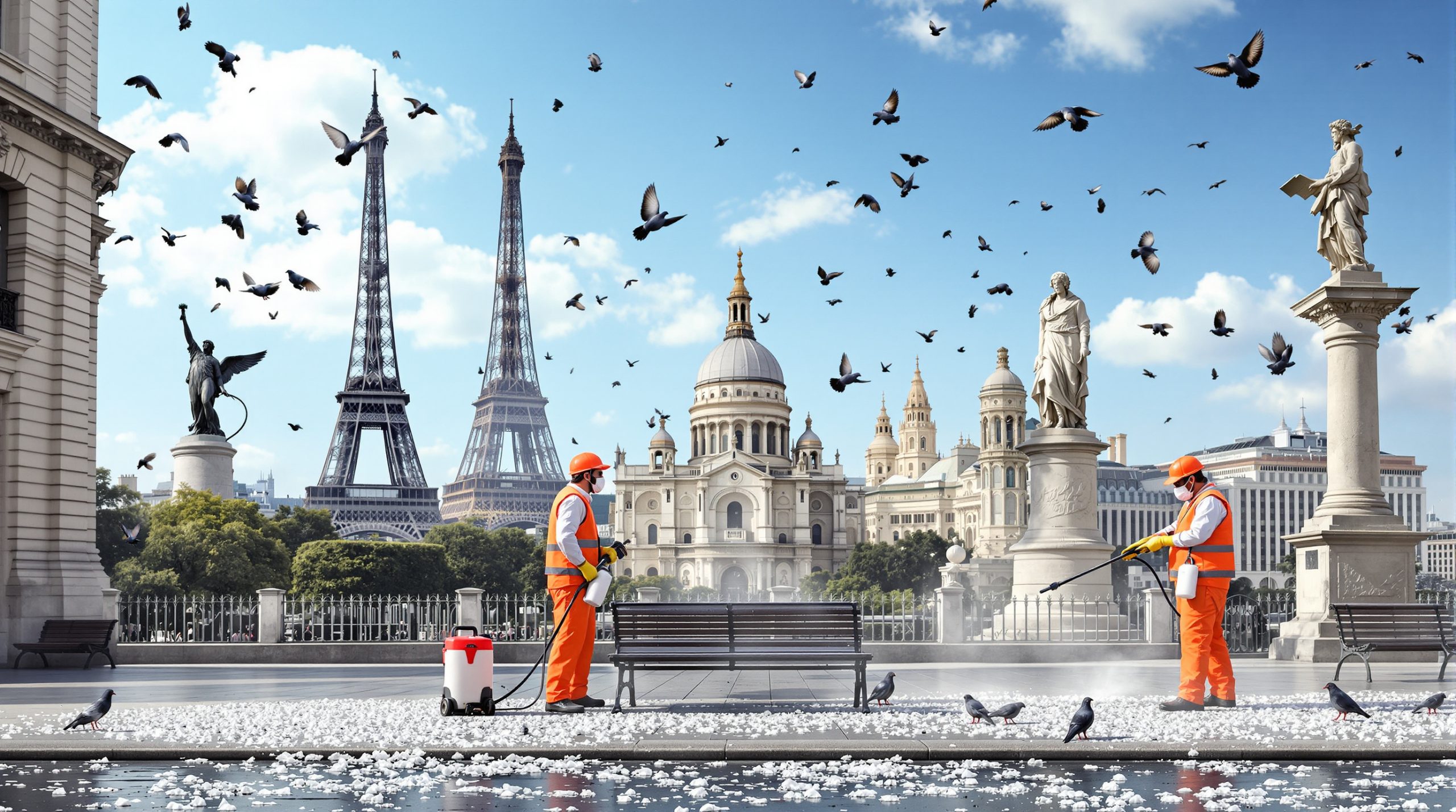 service professionnel de nettoyage, lavage et désinfection des fientes de pigeons partout en france. intervention rapide et efficace pour préserver votre hygiène et protéger vos bâtiments.